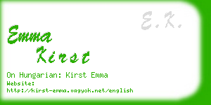 emma kirst business card